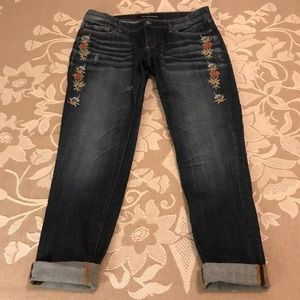 Sundance Driftwood Embroidered Skinny Jeans EUC 30